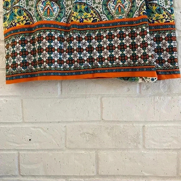 Women’s Size 12 Mini Dress Multicolor Patterned Office Colorful Sleeveless Zip - Picture 7 of 11